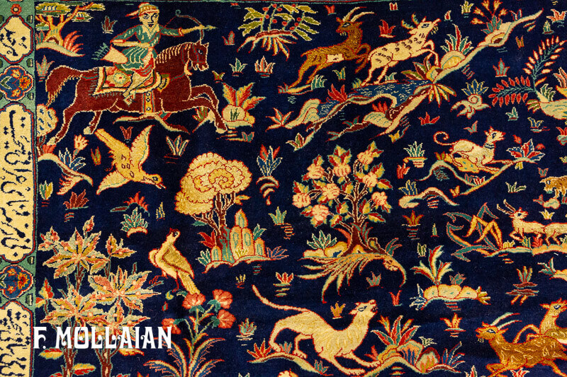 Persian Kashan Rug Part Silk n°:78515436